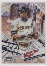 2021 Topps Stadium Club Chrome Beam Team Wave Refractor Christian Yelich 0d4