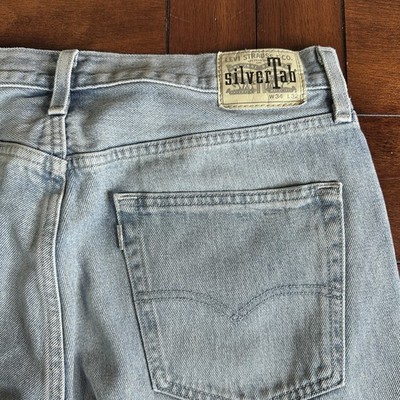 Vintage Levis Silver Tab Jeans Mens 34x30 Blue Straight 90s Y2K