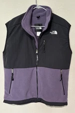 Vtg The North Face Denali Polar Fleece Vest Women L Purple Polartec USA Made