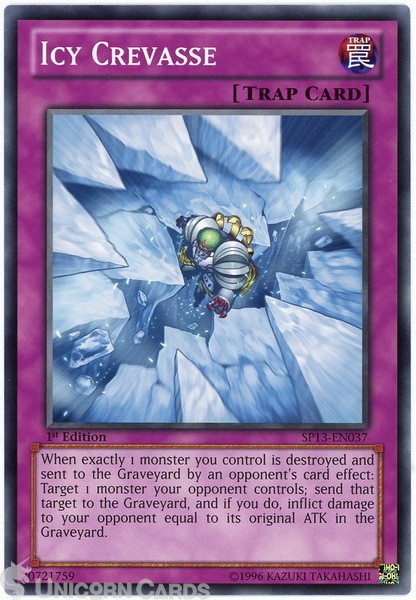 SP13-EN037 Icy Crevasse : Starfoil Rare 1st Edition Mint YuGiOh Card