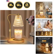 Candle Warmer Lamp with Timer Dimmer Adjustable Height for New Home Bedroom, ...