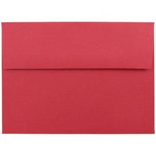 A7 Colored Invitation Envelopes 5 1/4 x 7 1/4 Red Recycled 100/Pack