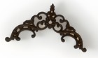 Vintage French Cast Iron Door Topper Wall Decor Pediment 13.5in