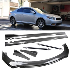 For Scion tC FR-S Carbon Fiber Front Bumper Lip Chin Spoiler Splitter Side Skirt