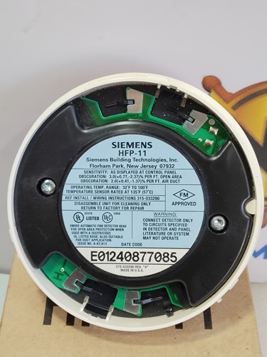 SIEMENS HFP-11 FEUERMELDER RAUCH HITZEMELDER #NEU (HERGESTELLT IN DEN USA) - Bild 2 von 5