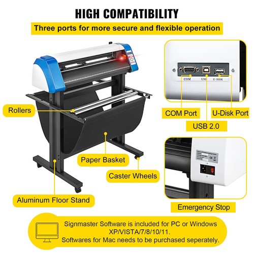 87cm Halbautomatischer Konturen-Vinyl-Schneideplotter Positionierung - Bild 6 von 11
