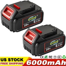 2 Pack For DeWalt 20V 20 Volt Max XR 6.0AH Lithium Ion Battery DCB206-2 DCB200-2