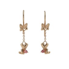 Disney Silver Earrings Pink Gold Plated Cubic Zirconia VPRDSW0018