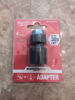 Milwaukee SHOCKWAVE 1/4'' Hex Adapter SQ 3/8'' 48-03-4405 NEW