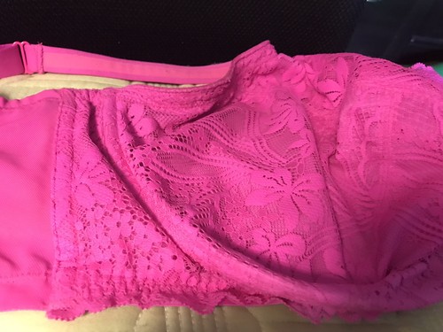 CACIQUE 42K BRA FULL COVERAGE HOT PINK LACE UNDERWIRE UNLINED PRETTY - Picture 6 of 8