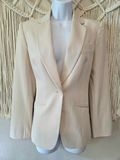 Cream Beige Women's Blazer Size 4 Body by Victoria Lined Jacket