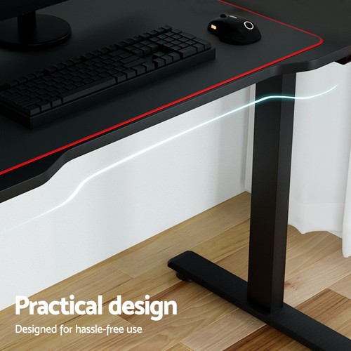 Artiss Gaming Desks Standing Desk Motorised RGB Light Black 140CM - Picture 7 of 8