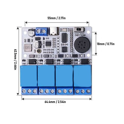 Audio Relay Voice Recognition Relay Jog And Self Locking Mode US516P6 Chip For - Picture 11 of 24