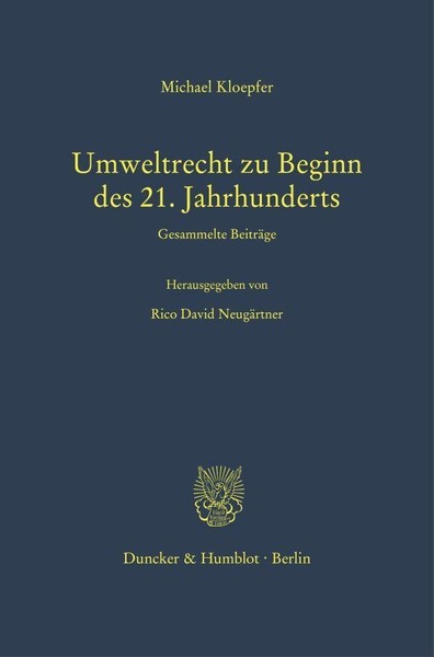 Michael Kloepfer / Umweltrecht Zu Beginn Des 21. Jahrhunderts.9783428186112-image
