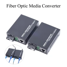 A Pair Gigabit Ethernet Media Converter 10/100/1000Mbps Single Mode SC HTB-GS-03