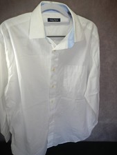 Nautica Shirt Mens Large 16-32-33 White Casual Button Up Long Sleeve 82