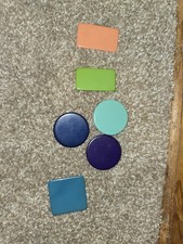 6 Vintage Poker Betting Chips Rare Antique Plastic, Celluloid Bakelite Europea