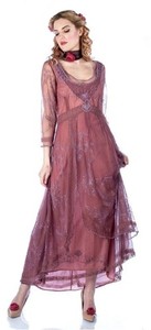 open lace back dress Downton Abbey Tea Party Gown in Emerald by Nataya  WardrobeShop