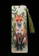 Wooden Fox bookmark Birthday