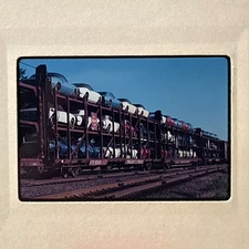 Milwaukee Road Autorack Chevrolet Camaro 1967 RTTX 903470 Ektachrome slide