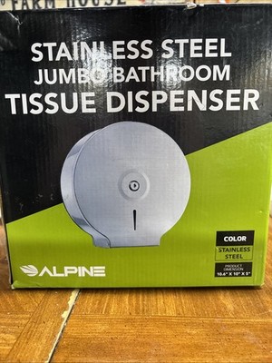 Alpine Industries 482 Toilet Paper Dispenser - Silver