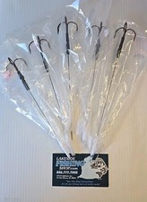 LOT OF 5 UNBRANDED STARTERS (TREBLE HOOK/WIRE) FOR BUCKTAILS MUSKIE FISHING LURE