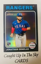 2024 Topps Heritage High Number Jonathan Ornelas RC Black Chrome #34/75 Rangers