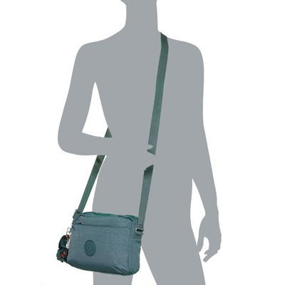Kipling Borsa A Tracolla Damian - Nylon Leggero Resistente Con Portachiavi E Scimmietta, 24x19x5 Cm