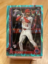 2025 Topps Chrome Update - Matthew Lugo #USC166 Aqua Raywave Refractor (RC) /199