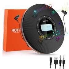 HOTT Portable CD Player Built-in 4 Speakers Bluetooth 5.3 Anti Skip CD
