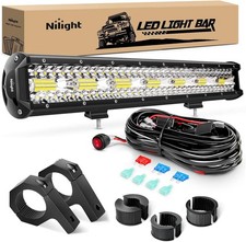 Nilight 20Inch 420W Triple Row Flood Spot Combo 42000LM Bar Driving Boat Led Off