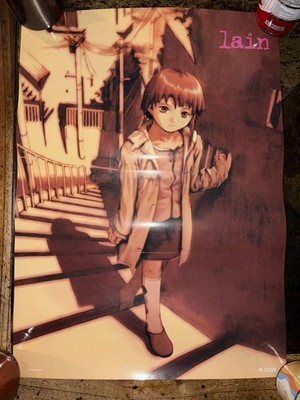 VTG Original Y2K Serial Experiments Lain Laminated Anime Poster