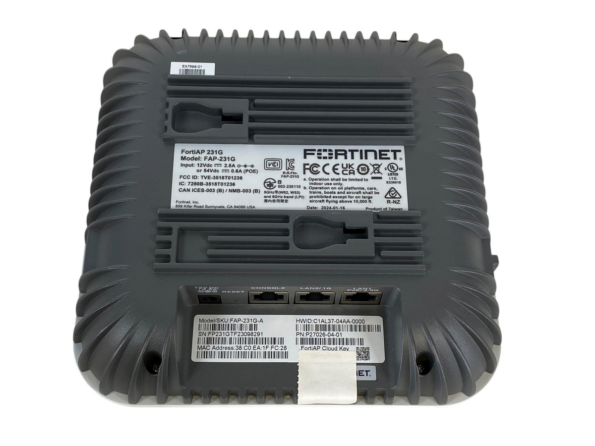 ルーター・ネットワーク機器 Fortinet FortiAP 231G FAP FortiGate 6GHz Fortinet FortiAP 231G - Wireless access point - Wi-Fi 6 - Wi