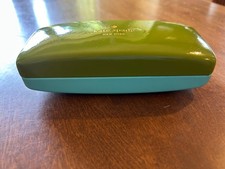 Kate Spade New York Lime Green and Teal Blue Hard Clamshell Eyeglass Case