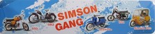 Blechschild Schild - Simson Gang S50 S51 Sr2 SR1 Schwalbe Krause Duo Moped DDR