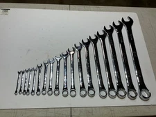 S-K tools 18 pc SuperKrome SAE combination wrench set 1/4" to 1 1/4" USA made