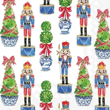 Boston International - Nutcrackers & Topiary Luncheon Napkins - L982000