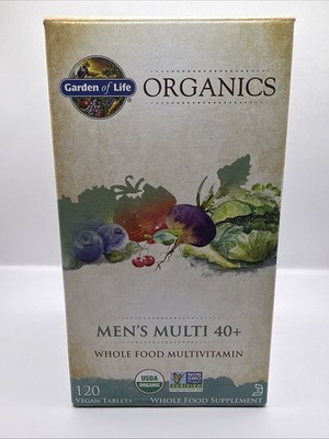 Garden of Life Organic Men's Multi 40+ - 120 Vegan Tablets BB:12/2027