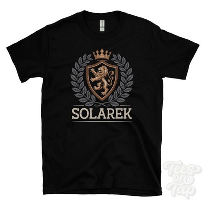 SOLAREK FANTASY WAPPEN T-SHIRT Neuheit Parodie Familienname Wappen