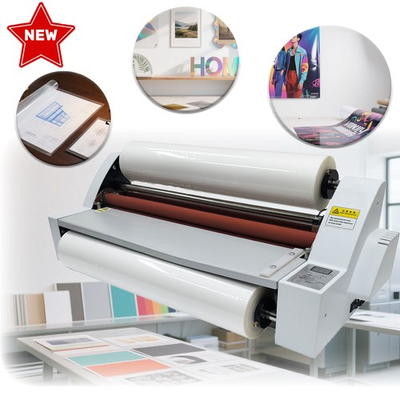 #ad Premium 17#x27;#x27; Roll Laminator Singel Double Sided Tension Gap Pressure Adjustable $277.30