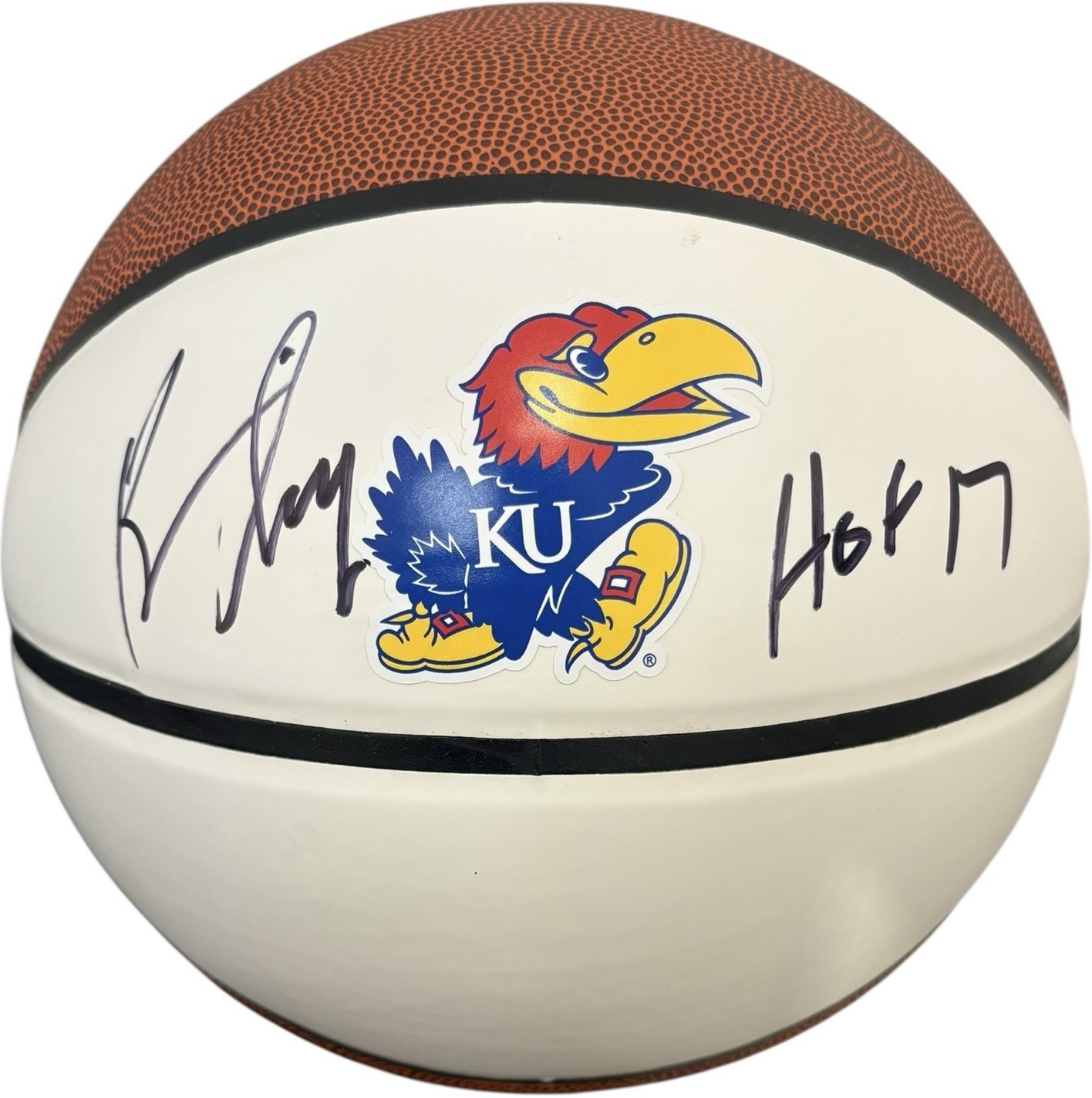 Bill Self Autographed Signed Kansas Jayhawks Logo Basketball JSA Certified HOF 17 