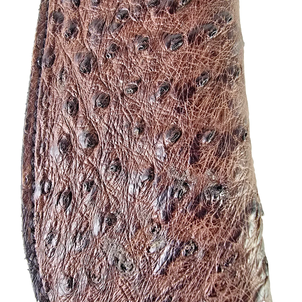 Funda de cuero Buck 110 piel de avestruz marrón hecho a mano cuchillo buck caja de herramientas 6265 Foto 4 de 4