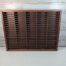 Vintage Napa Valley Box Company 100 Cassette Tape Storage Rack Wood Organizer