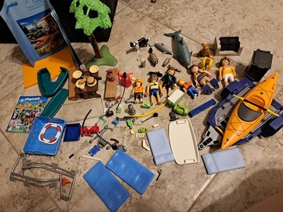 Playmobil Family Camper Set Summer Vacation Camping #9318 -NO VAN Incomplete