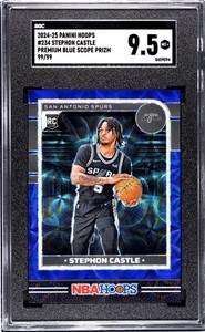 2024-25 Panini Nba Hoops - Rookies Stephon Castle #234 Blue Scope /99 (RC)