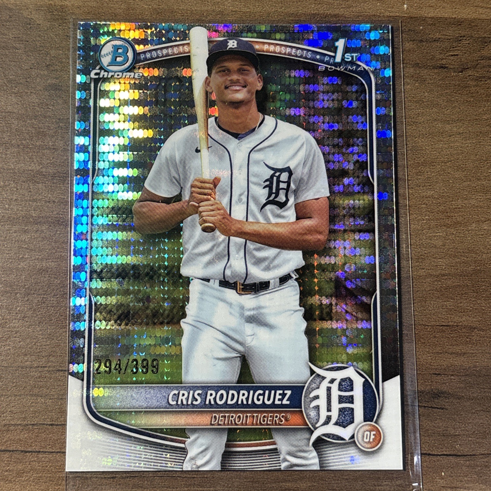 2025 Bowman Chrome Cris Rodriguez Pulsar Refractor 1st Bowman /399 Tigers