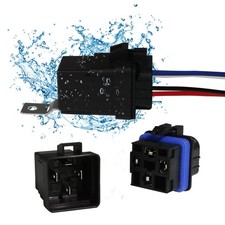 Waterproof 12V DC Relay Kit with Harness Socket 4 Pin 40 30 Amp