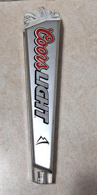Mountain Top - Vintage - Coors Light Beer Tap Handle - Aluminum, Acrylic - 12.5''