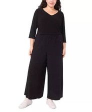 Vince Camuto Plus Size Pull‑On Wide‑Leg Pants – Size 1X – NWT – Black – $89