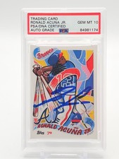 RONALD ACUNA JR. 2021 TOPPS PROJECT70 BASEBALL AUTO #130 BRAVES PSA 10 Q4256